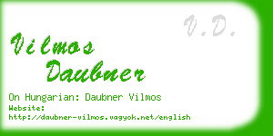 vilmos daubner business card